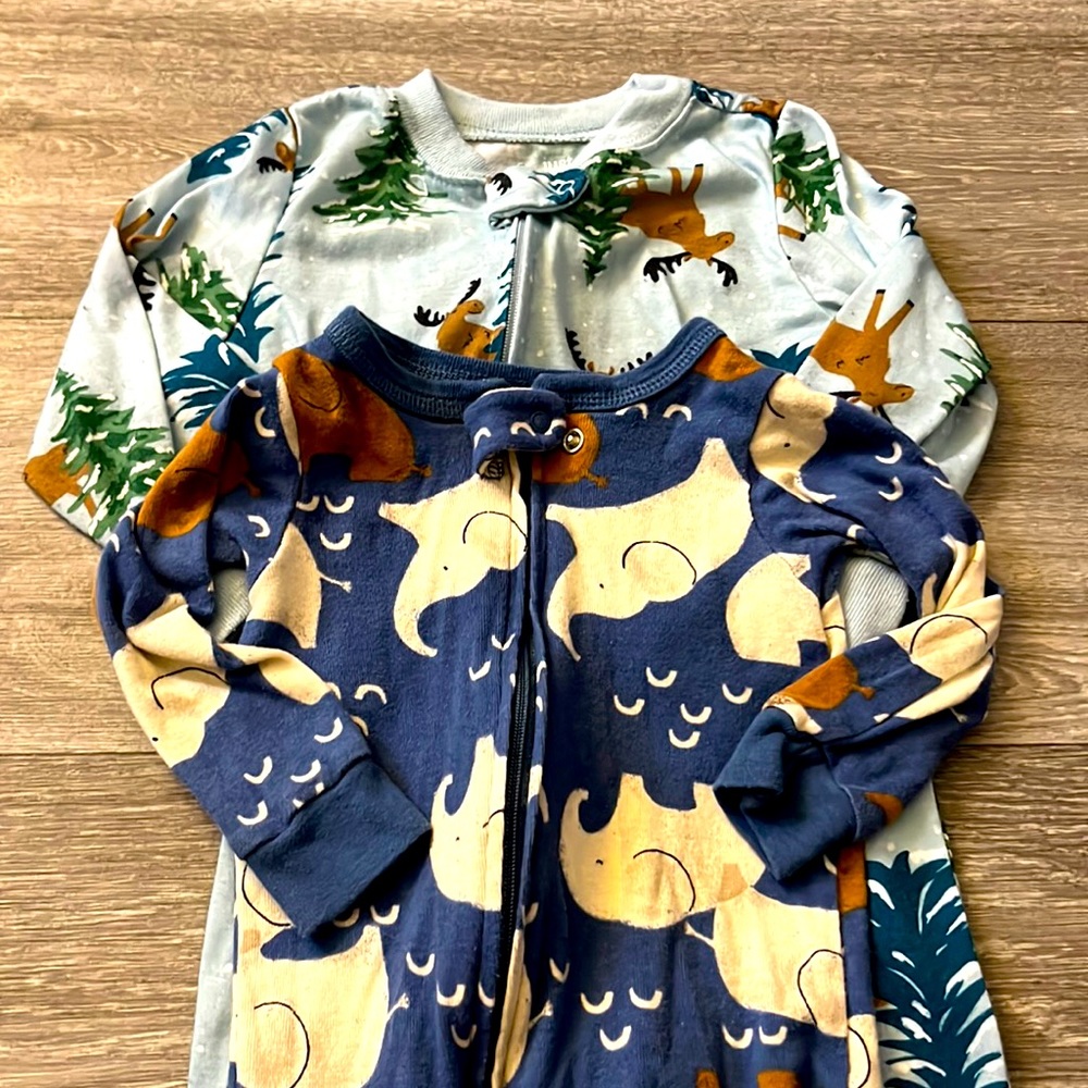 Footed zipper pajamas - baby girl